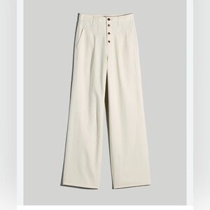 Madewell vintage canvas Cream button fly Wide-Leg jeans size 27
